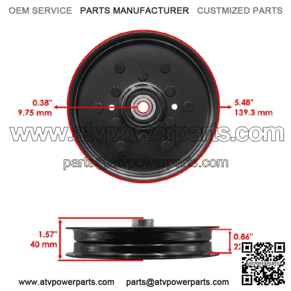 07352400 D28050 07300112 Deck Flat Idler Pulley For Ariens For Gravely - Image 2