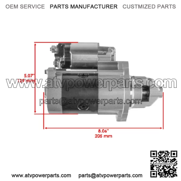 Starter for John Deere Z540M Z540R ZTrak Mower 12V CCW 10 Teet AUC12656 MIA11626 - Image 2