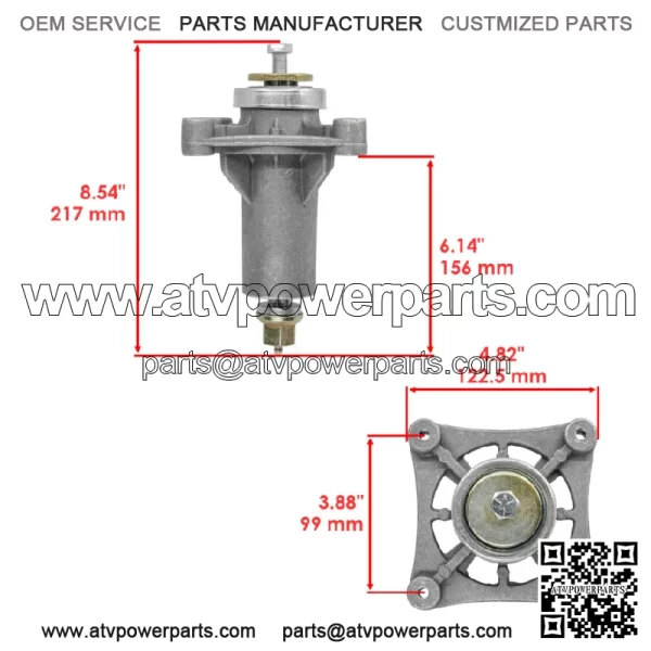 30" Deck Spindle & Blade Kit For Husqvarna RZ3016 For Poulan Pro 301ZX - Image 2