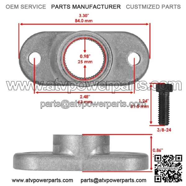 912-0123 712-0123P 712-3057 1186211 12167 9360119 Blade Adapter for Troy-Bilt - Image 2