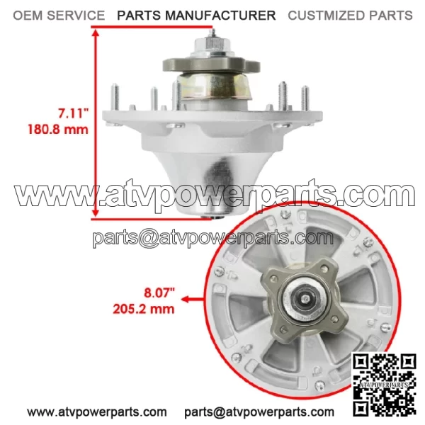 TCA24880 TCA20639 TCA17517 TCU26965 48" Deck Spindle with Pulley For John Deere - Image 2