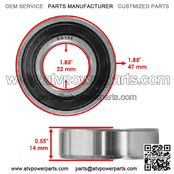 6204-22-2RS 6204/22 2RS 6204-22 RS Rubber Sealed Ball Bearings 22x47x14 - Image 2