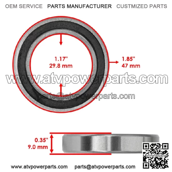 6906-2RS 6906 2RS 61906-2RS 6906DDU Rubber Sealed Ball Bearings 30x47x9 - Image 2