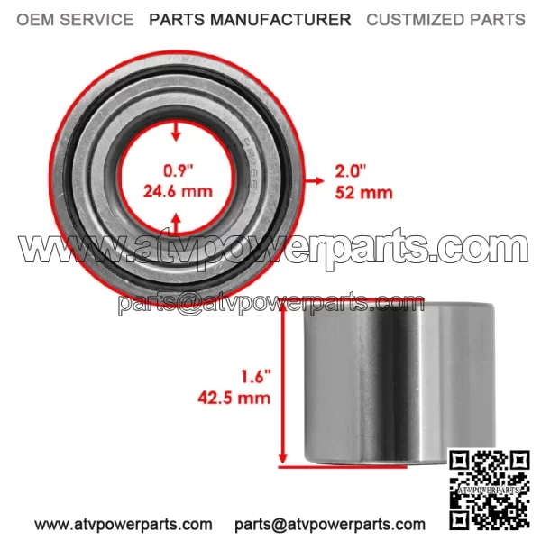 25BWD02ACA68 25BWD02A DAC2552W Double Row Rubber Sealed Ball Bearings 25x52x42 - Image 2