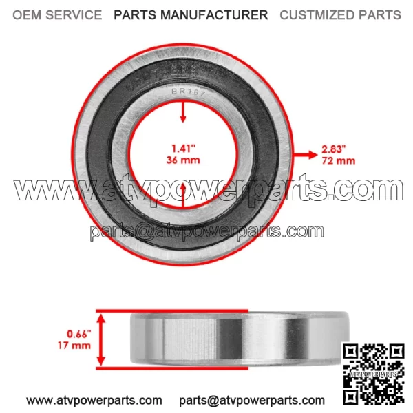 315-427S 315427S Deck Spindle Ball Bearing For Land Pride AFM4522 - Image 2