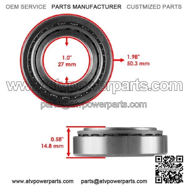 KL44649-L44610 KL44649/L44610 KL44649 L44610 Tapered Roller Bearing 27x50.3x14.8 - Image 2