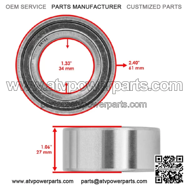 DAC 34610027 20-1056-2RS AT-06656 Double Row Angular Ball Bearings 34X61X27 - Image 2