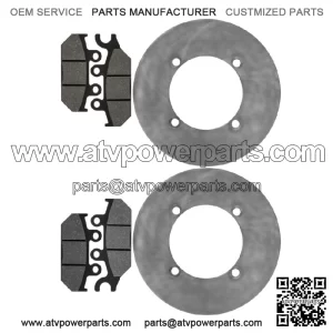 Front Brake Discs & Brake Pads For Yamaha YXE70 YXE85 Wolverine X2 X4 XTR 16-25