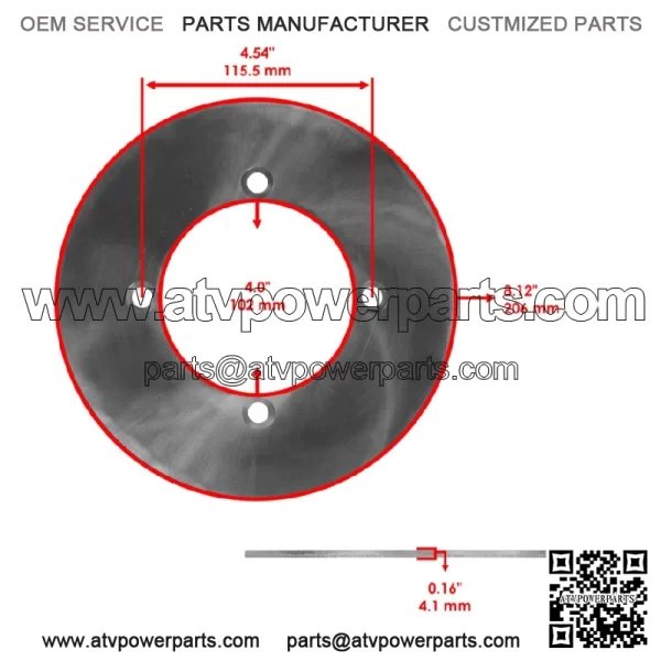 Front Brake Discs & Brake Pads For Yamaha YXE70 YXE85 Wolverine X2 X4 XTR 16-25 - Image 2