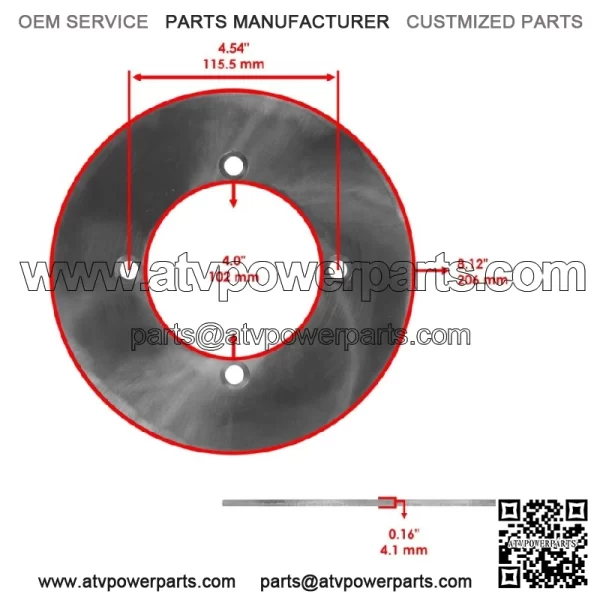 Front or Rear Brake Discs For Yamaha YXE85 Wolverine X2 X$ R Spec XTR 2018-2025 - Image 2
