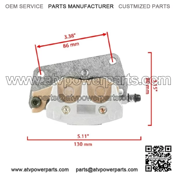 Front Left Right Brake Caliper w/ Pad for Yamaha YFZ 450 YFZ450R YFZ450X 2004-25 - Image 3