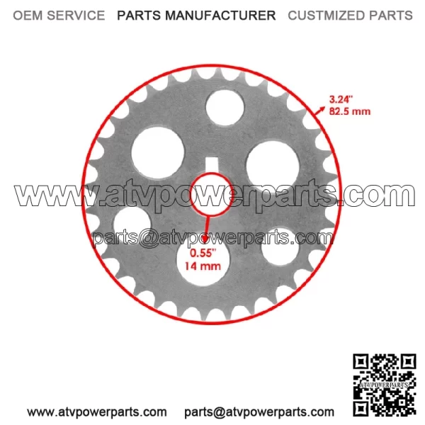 Camshaft & Tensioner w/ Chain For Yamaha Moto-4 Moto4 YFM350ER 1987-1995 - Image 3